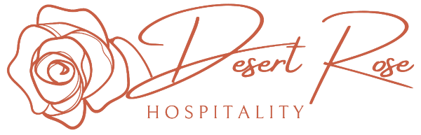 desert rose hospitality logo in pink