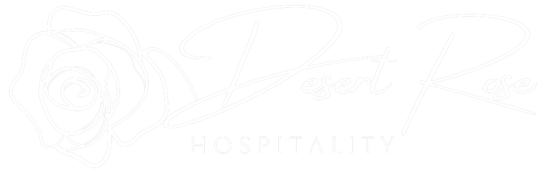 Desert Rose Hospitality logo in white